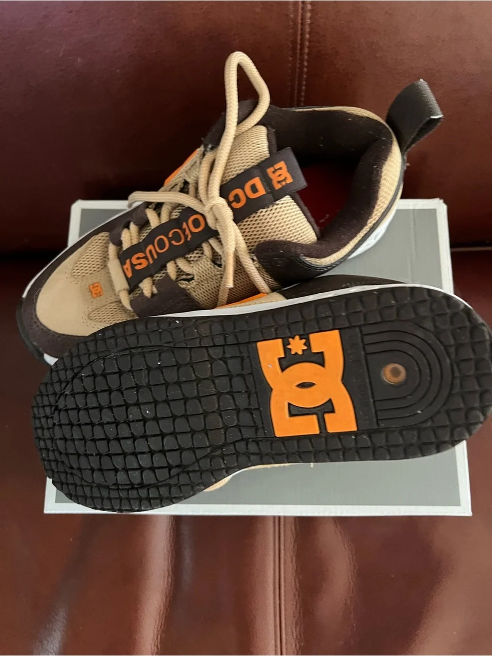 DC Lynx OG Brian wenning heritage Men’s Skate sneakers . Brown Tan Orange, S 8
